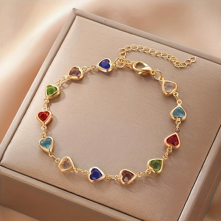 Bracciale unico a forma di cuore