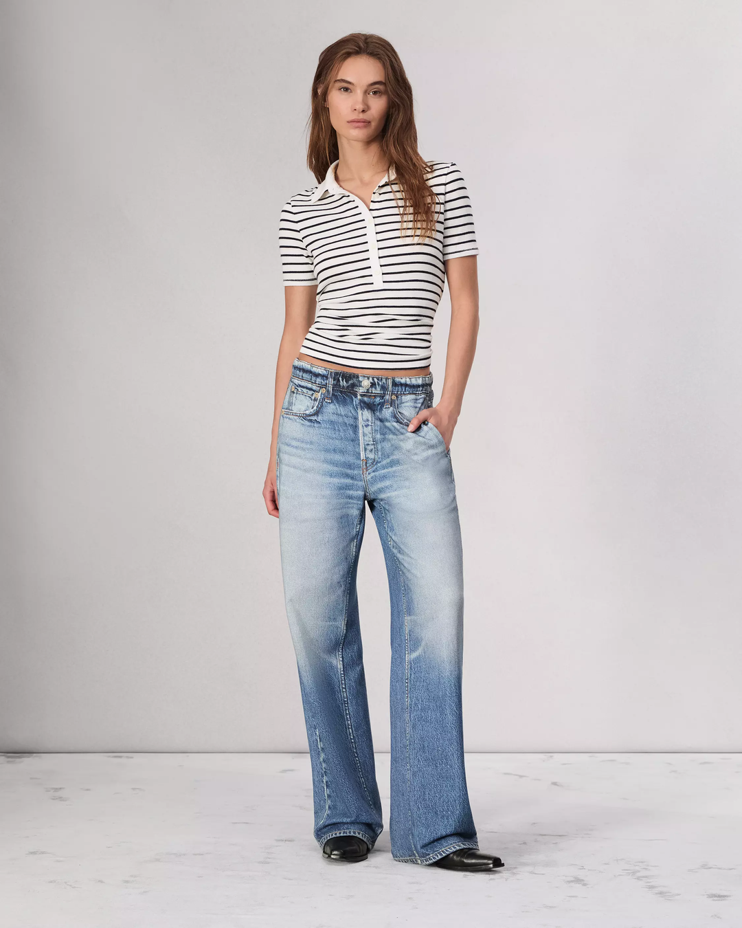 Hermione | Pantaloni Donna in Denim Scuro