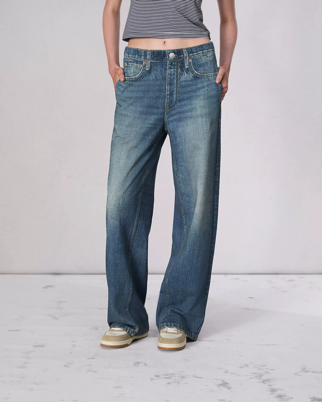 Hermione | Pantaloni Donna in Denim Scuro