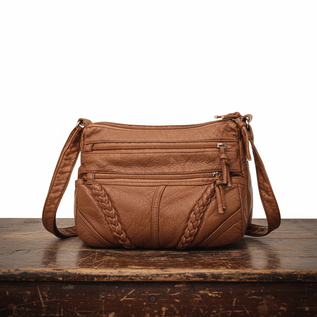 Andreina Borsa a Tracolla Donna in Pelle in Caramel, photo 1