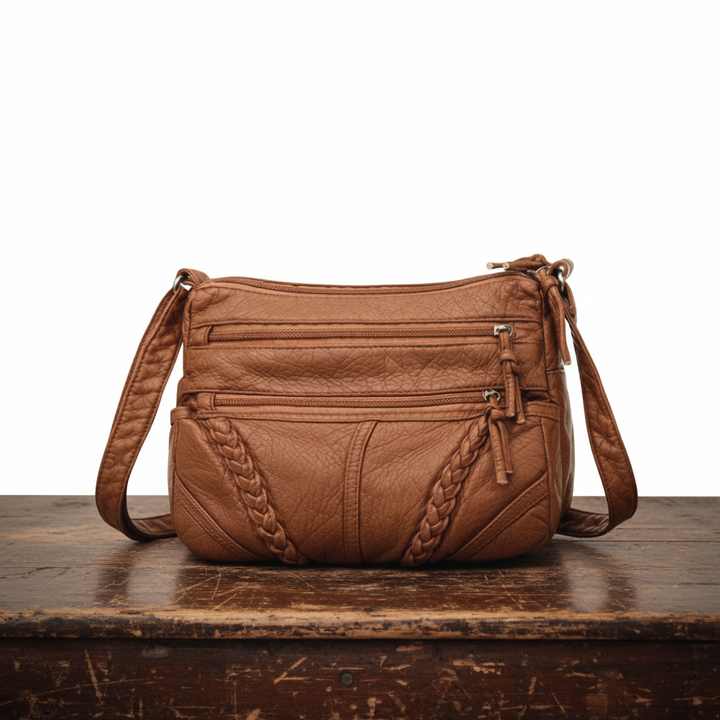 Andreina Borsa a Tracolla Donna in Pelle in Caramel, photo 1