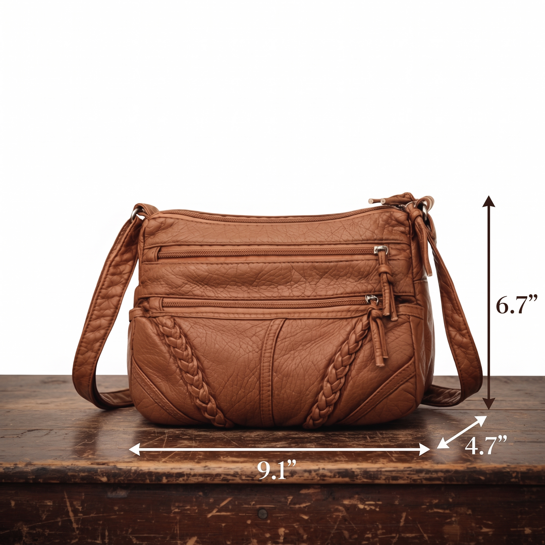 Andreina Borsa a Tracolla Donna in Pelle in Caramel, photo 3
