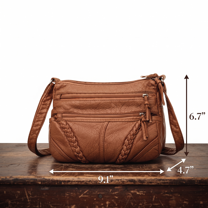 Andreina Borsa a Tracolla Donna in Pelle in Caramel, photo 3
