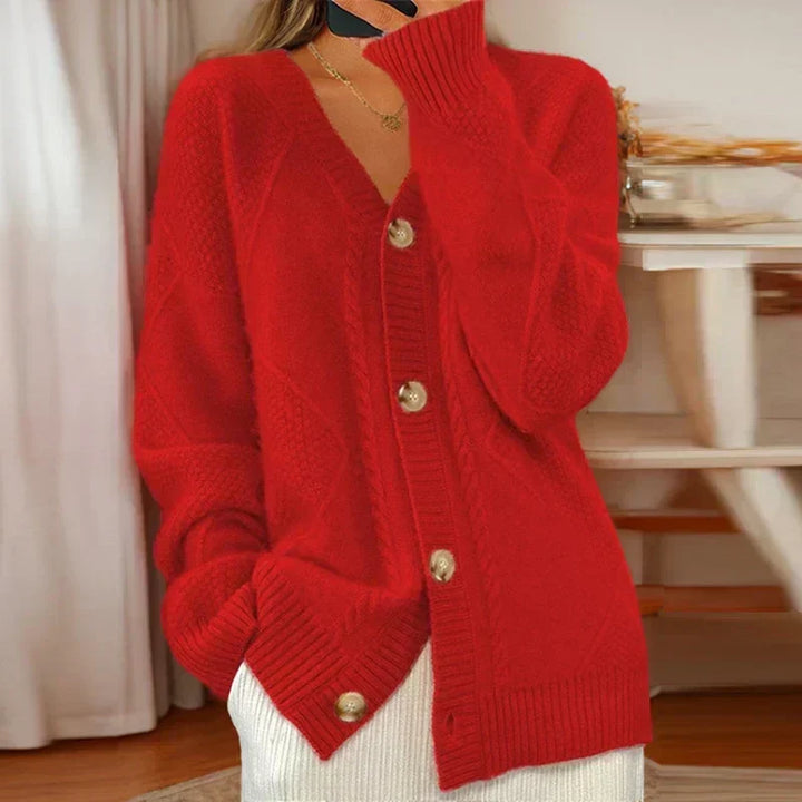 Annarosa Cardigan Donna in Maglia con Trecce, photo 3