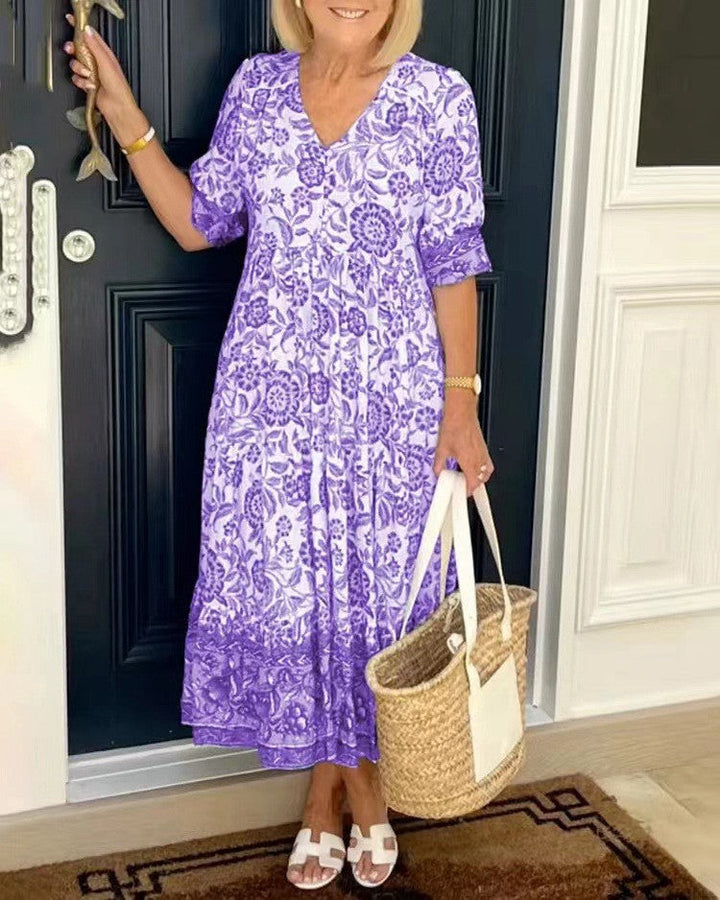 Candice | Vestito Floreale con Scollo a V