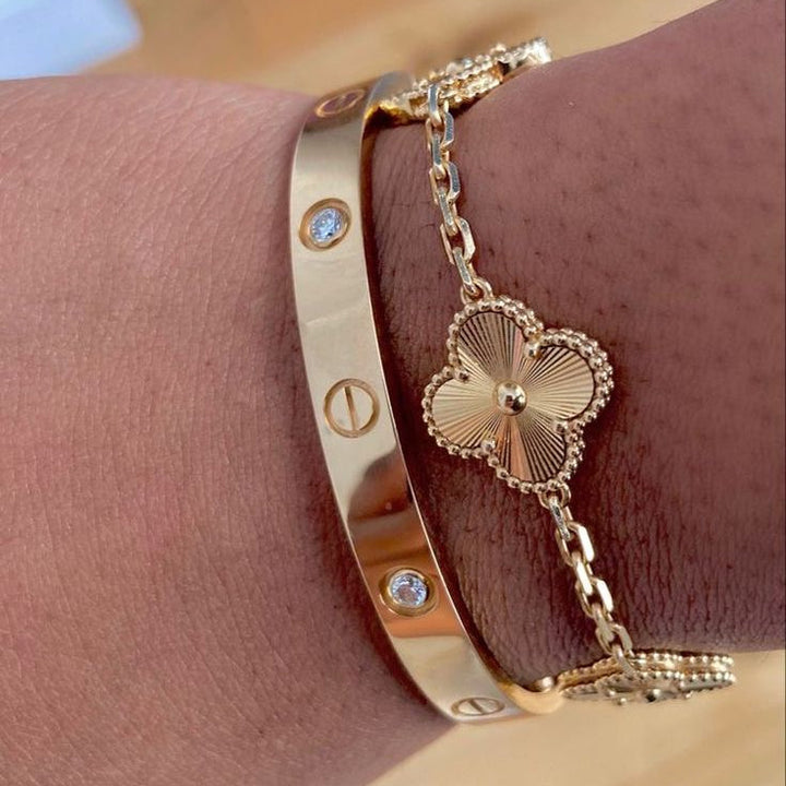 Bracciale con Quadrifoglio | Oro o Argento