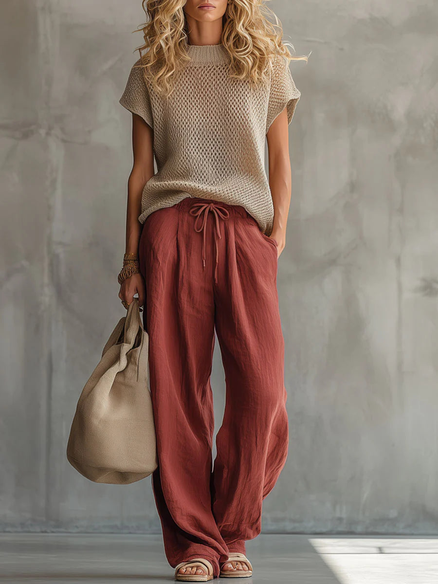 Bartolomea Completo Donna in Misto Cotone e Lino, photo 1