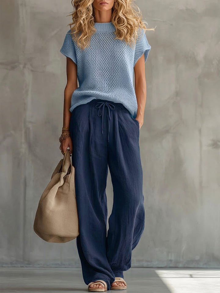 Bartolomea Completo Donna in Misto Cotone e Lino, photo 2