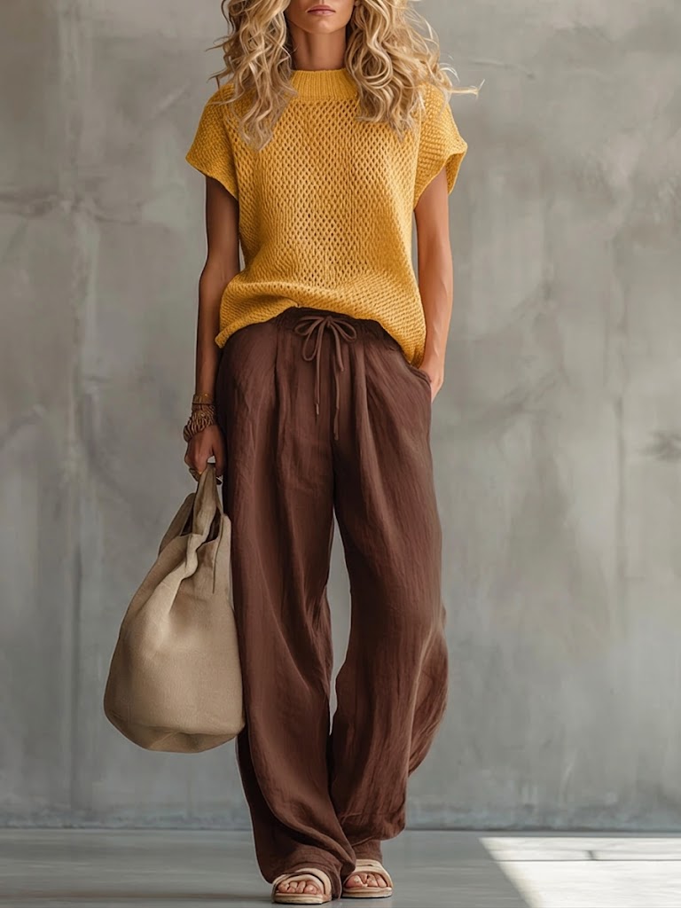 Bartolomea Completo Donna in Misto Cotone e Lino, photo 3