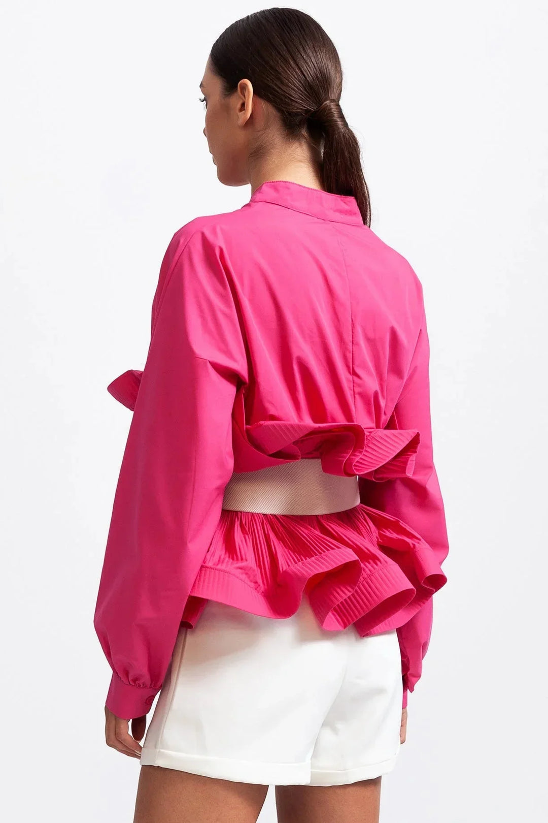 Blusa da donna con volant e maniche voluminose