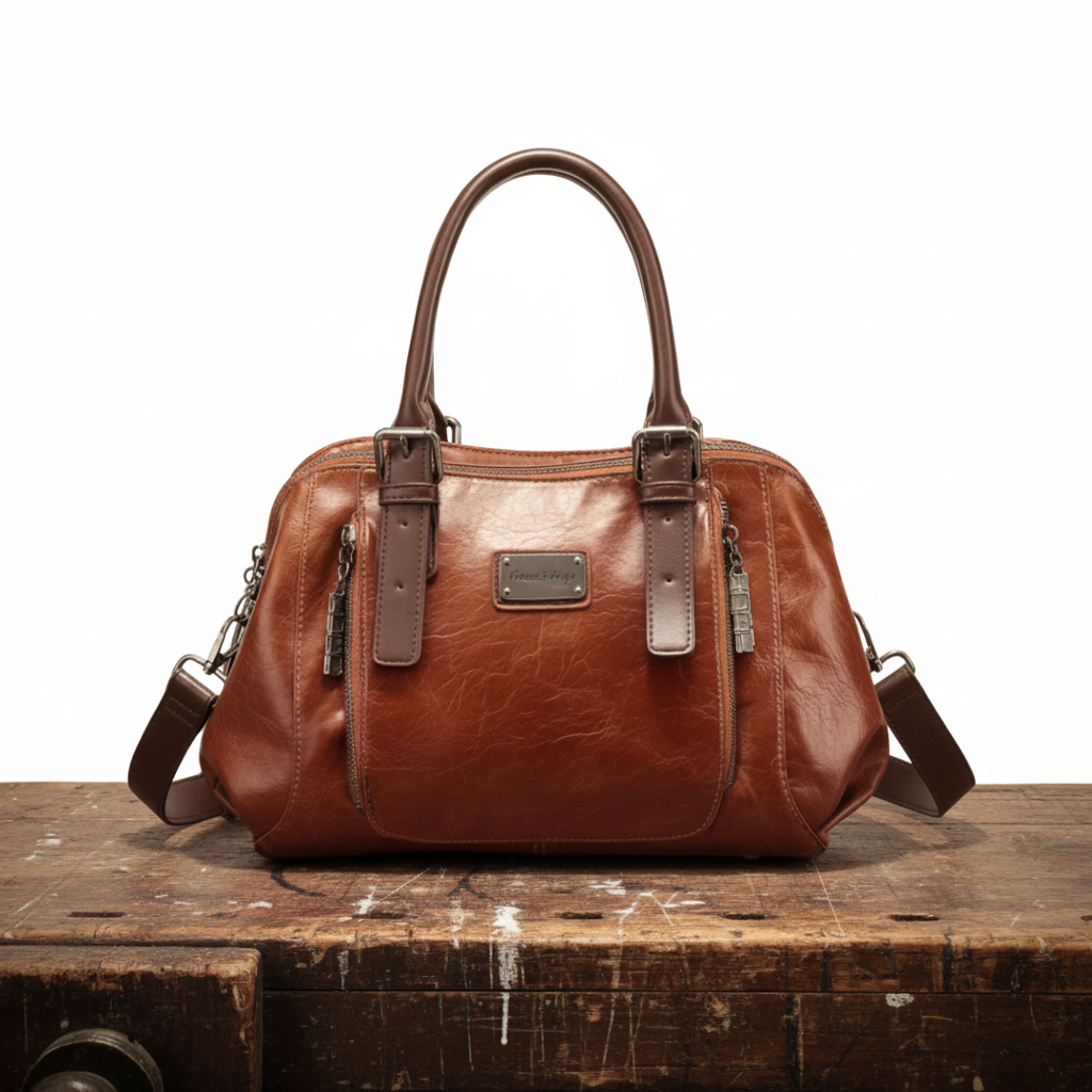 Carina Borsa Donna in Pelle in Caramel, photo 1