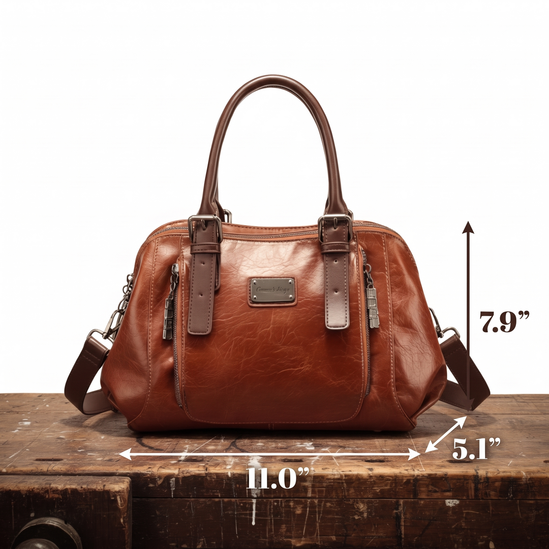 Carina Borsa Donna in Pelle in Caramel, photo 5