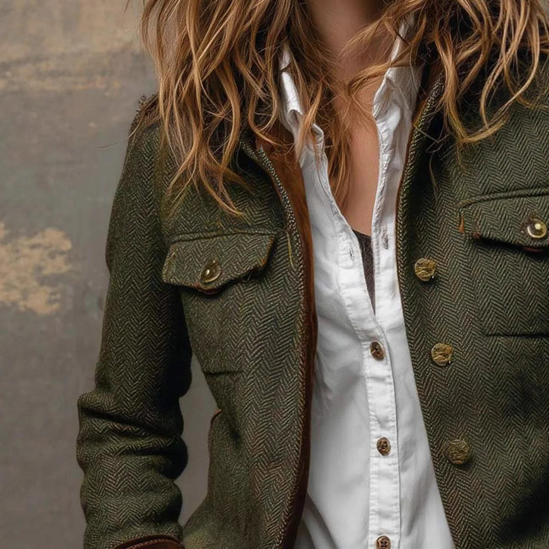 Catena Giacca Donna in Verde Militare, photo 2