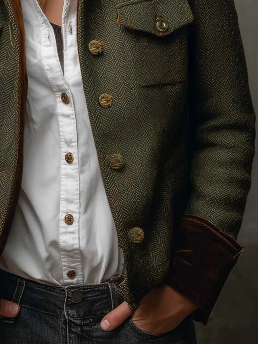 Catena Giacca Donna in Verde Militare, photo 5