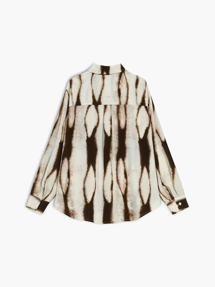 Camicia donna con stampa astratta e Manica lunga