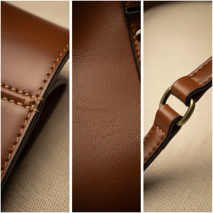 Climene Borsa a Tracolla Donna in Pelle in Caramel, photo 10