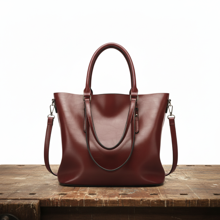 Climene Borsa a Tracolla Donna in Pelle in Caramel, photo 3