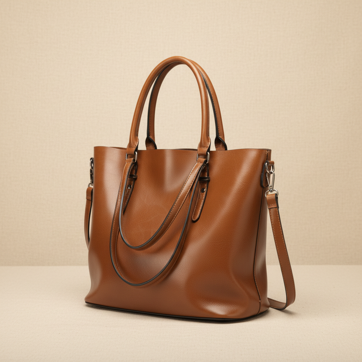 Climene Borsa a Tracolla Donna in Pelle in Caramel, photo 8