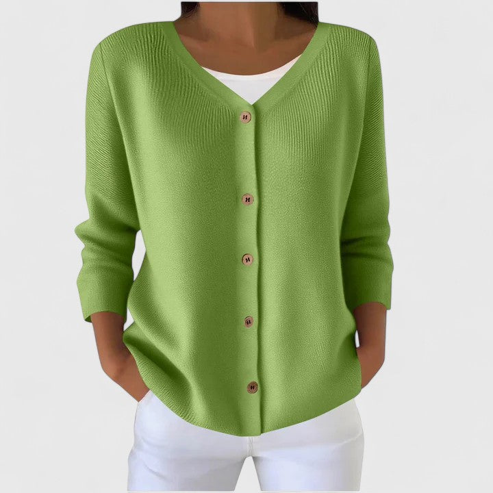 Cloe Cardigan Donna in Verde, photo 2