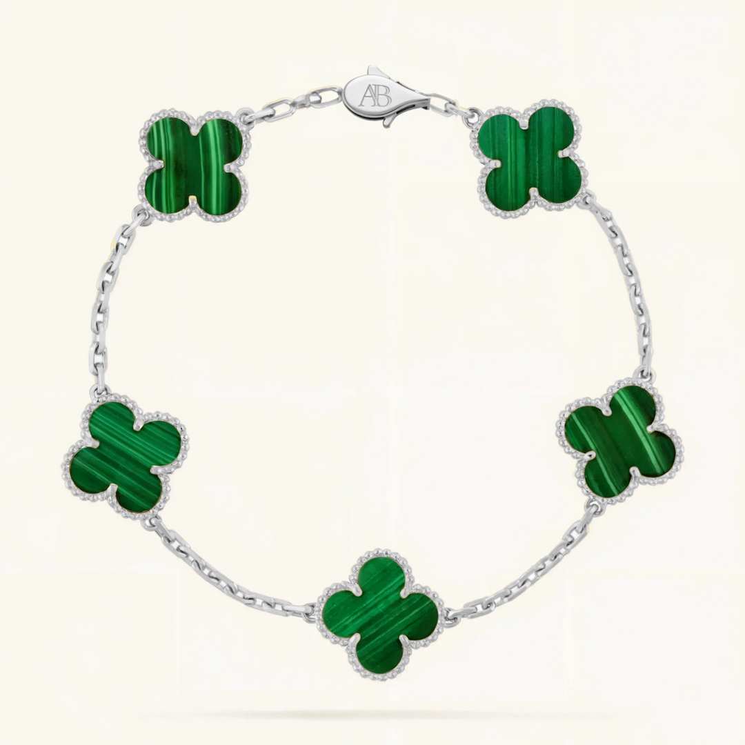 Bracciale con Quadrifoglio verde