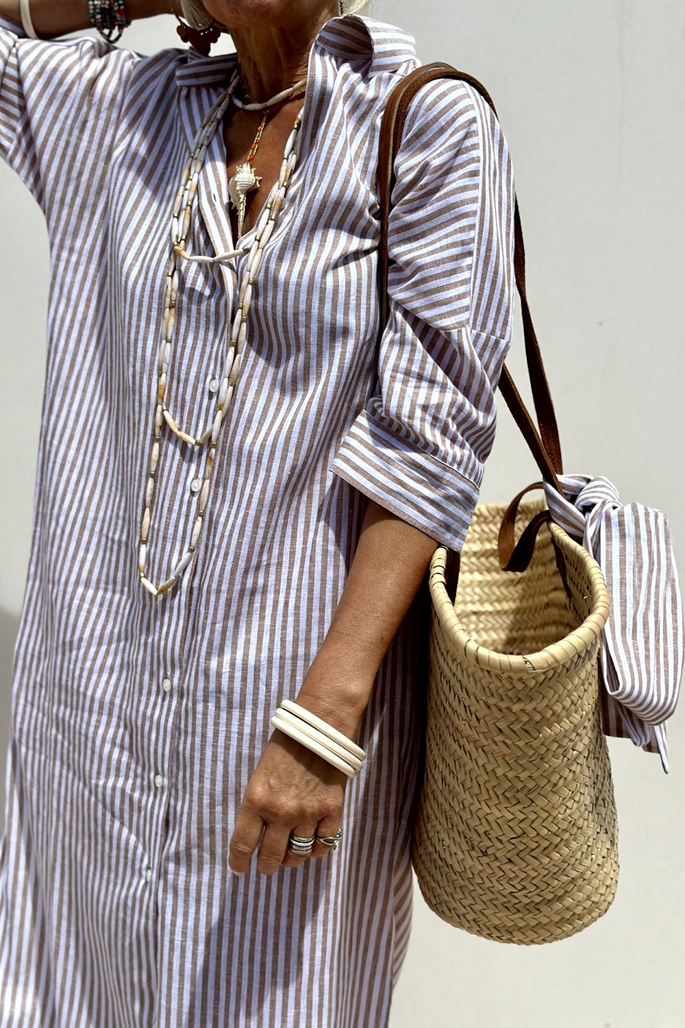 Sunna | Abito Camicia a Righe: Eleganza e Comfort Senza Tempo