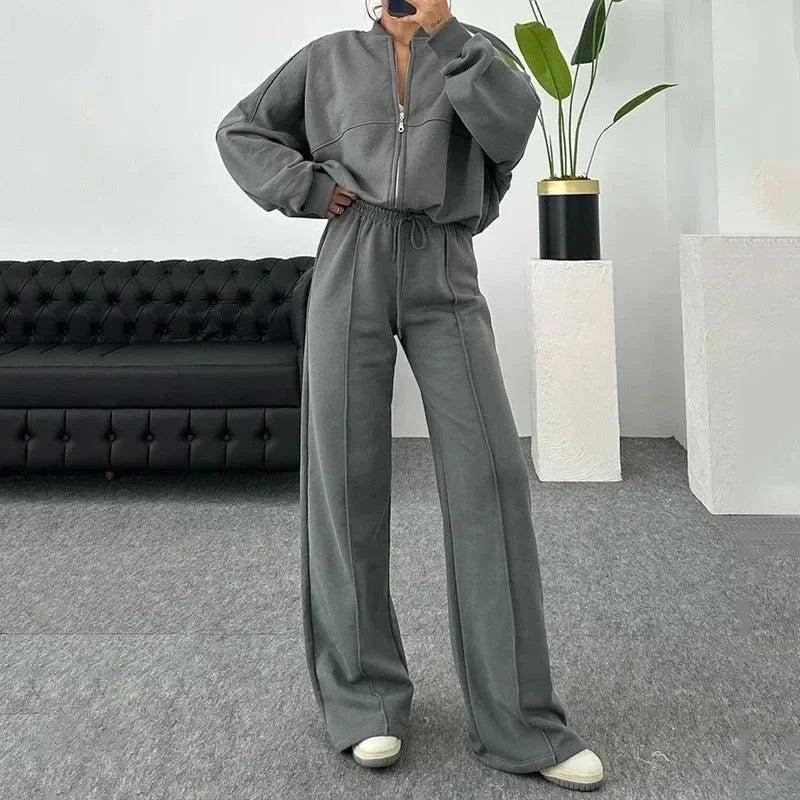 Completo da jogging da donna confortevole con blazer ampio