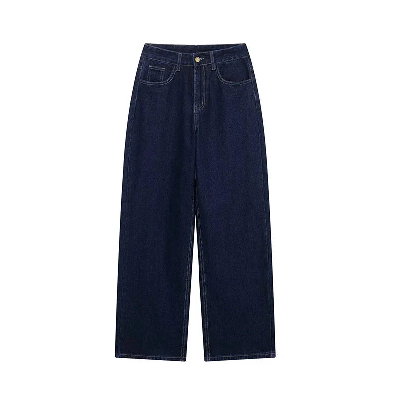 Completo donna blazer e pantaloni in denim con cintura