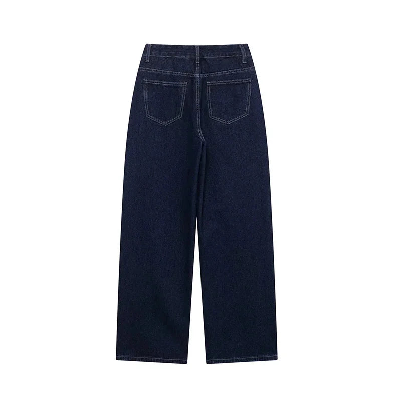 Completo donna blazer e pantaloni in denim con cintura