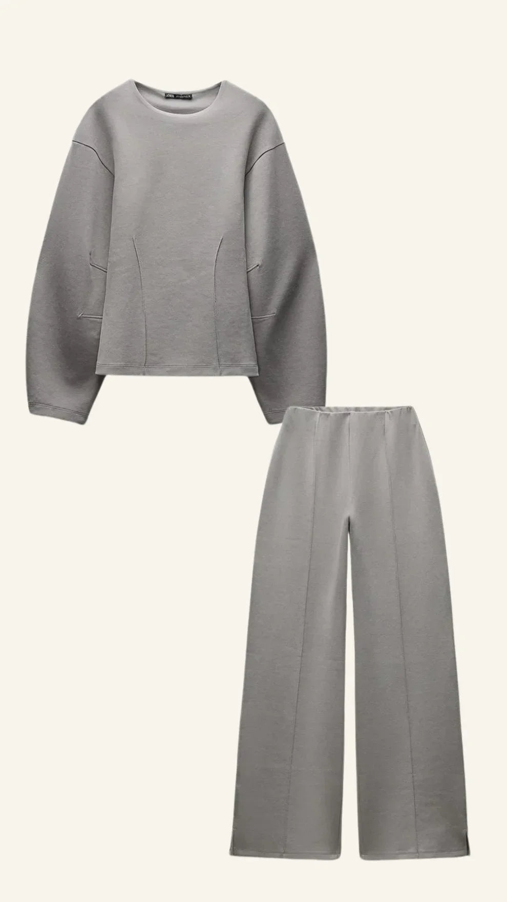 Completo pullover e pantaloni da donna stile casual