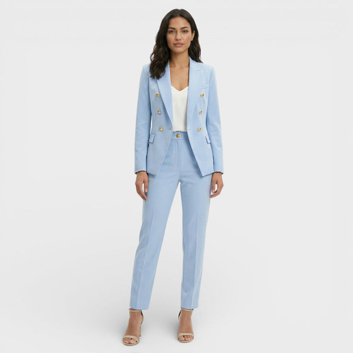Completo donna blazer doppiopetto bottoni dorati