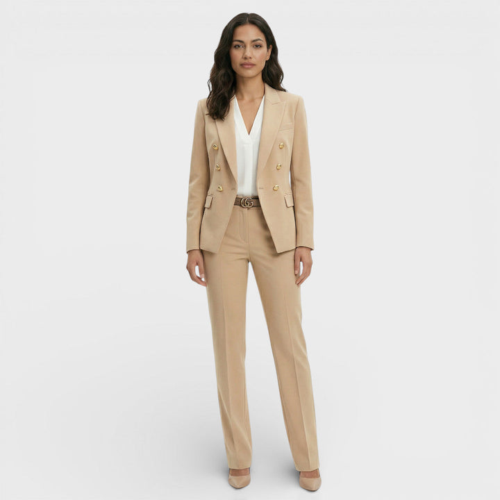 Completo donna blazer doppiopetto bottoni dorati