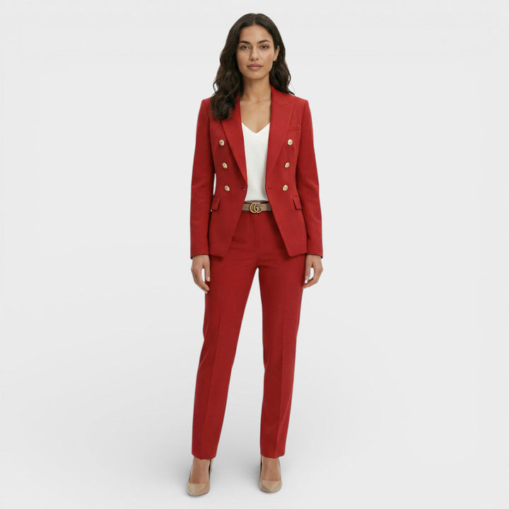 Completo donna blazer doppiopetto bottoni dorati