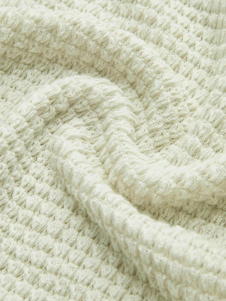 Top a maniche lunghe in maglia testurizzata