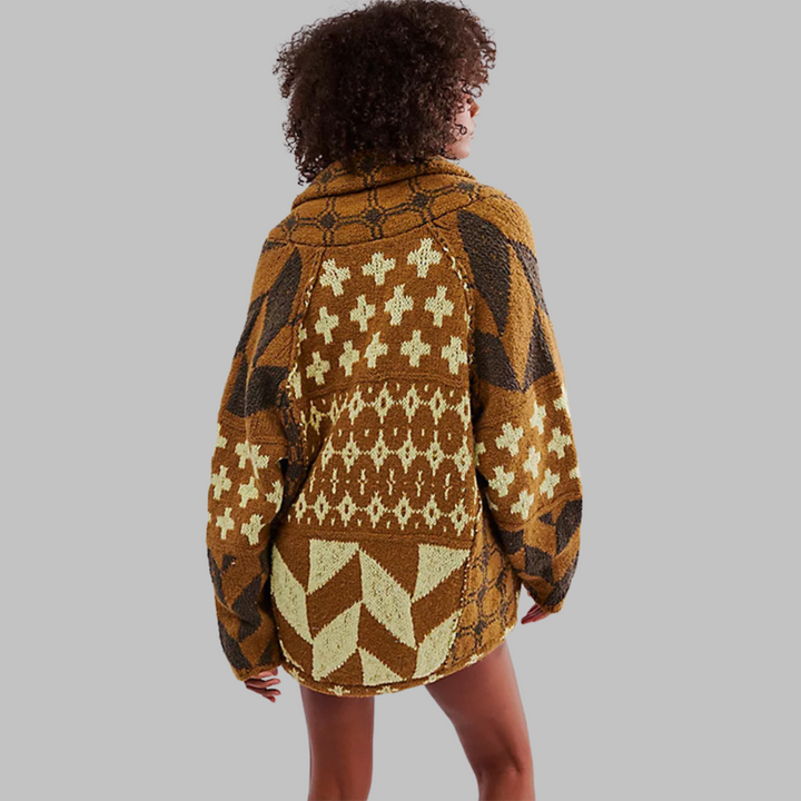 Ildegarda Cardigan Donna in Beige, photo 4