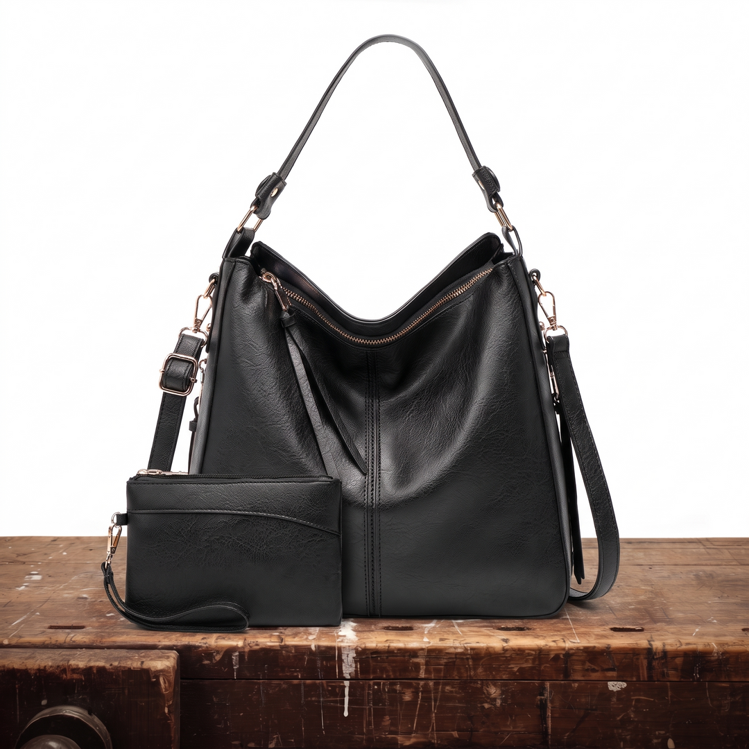 Laurenzia Borsa Donna in Pelle con Zip e Tasche, photo 2