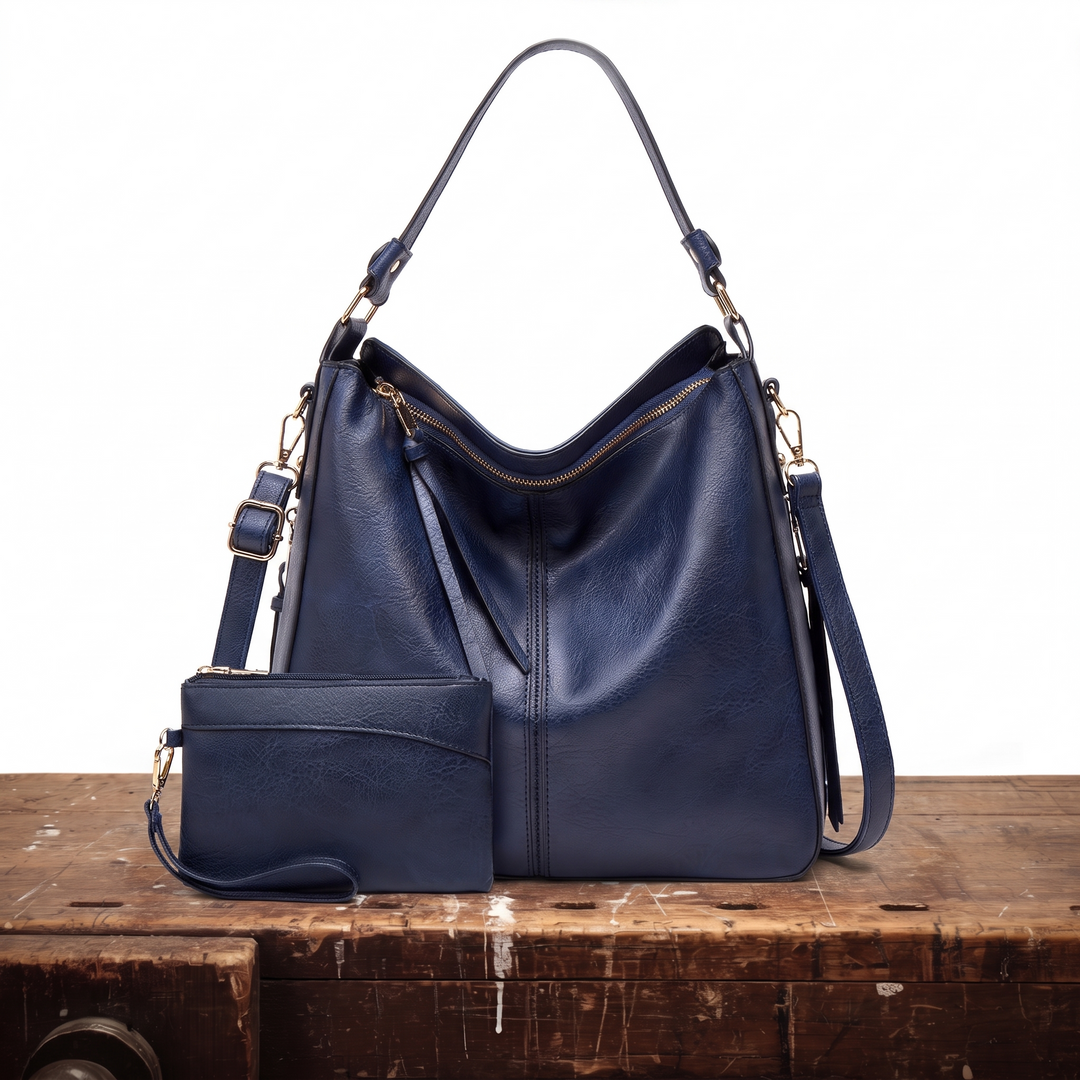 Laurenzia Borsa Donna in Pelle con Zip e Tasche, photo 3