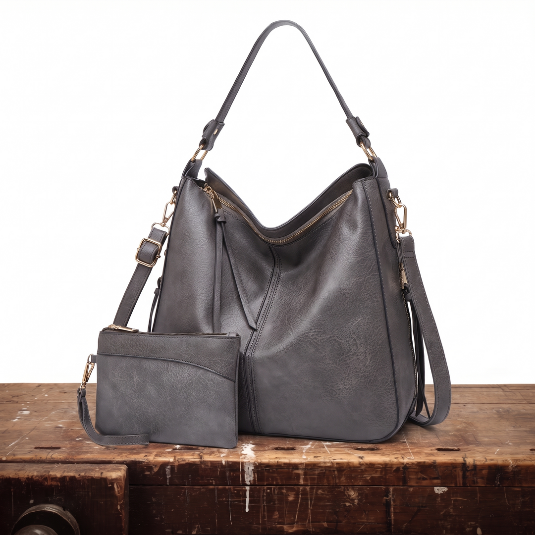 Laurenzia Borsa Donna in Pelle con Zip e Tasche, photo 4