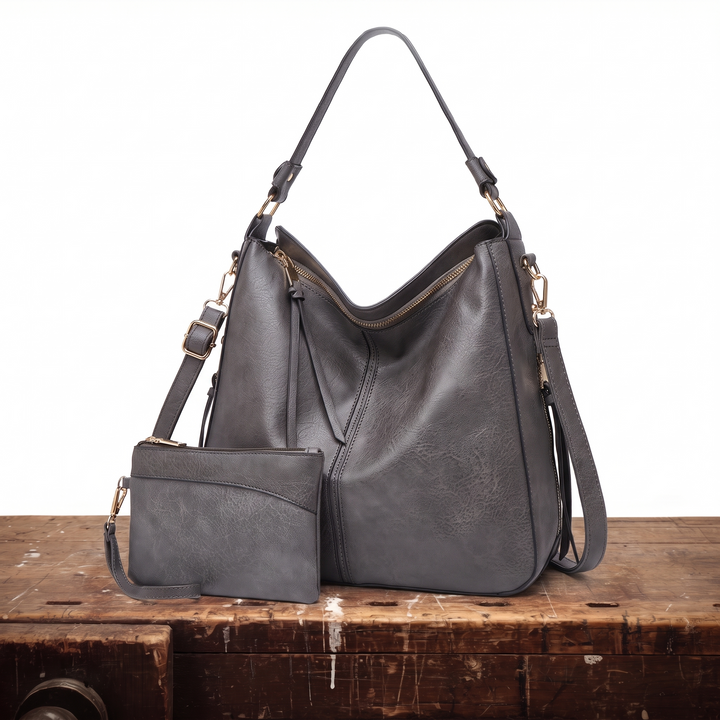 Laurenzia Borsa Donna in Pelle con Zip e Tasche, photo 4