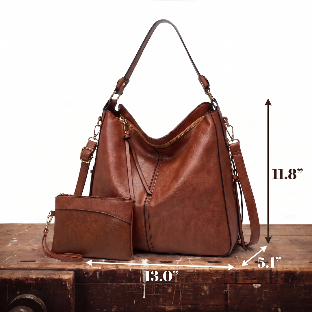 Laurenzia Borsa Donna in Pelle con Zip e Tasche, photo 7