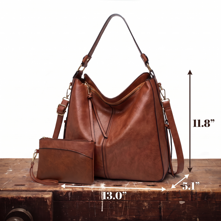 Laurenzia Borsa Donna in Pelle con Zip e Tasche, photo 7