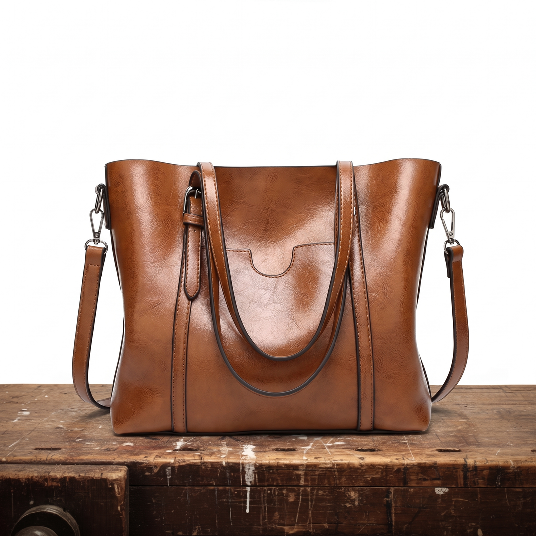 Lella Borsa a Tracolla Donna in Pelle in Marrone, photo 1