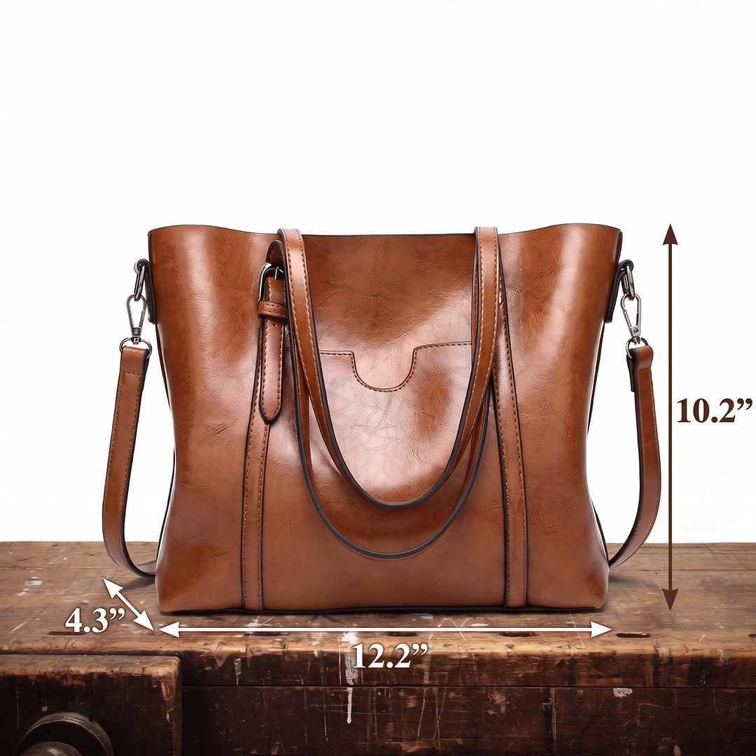 Lella Borsa a Tracolla Donna in Pelle in Marrone, photo 6