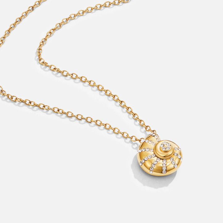 Collana con Ciondolo a Conchiglia in Cristallo