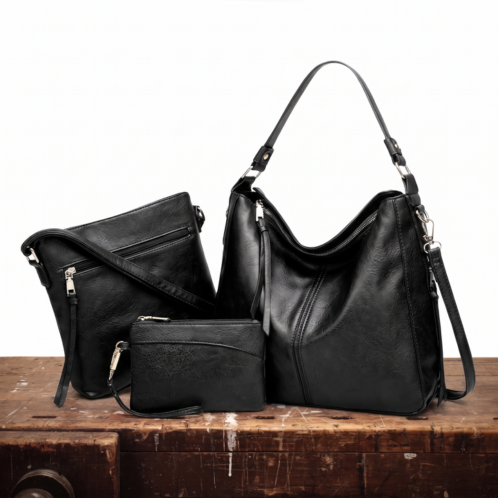 Penelope Borsa Donna in Pelle con Zip e Tasche in Marrone, photo 2