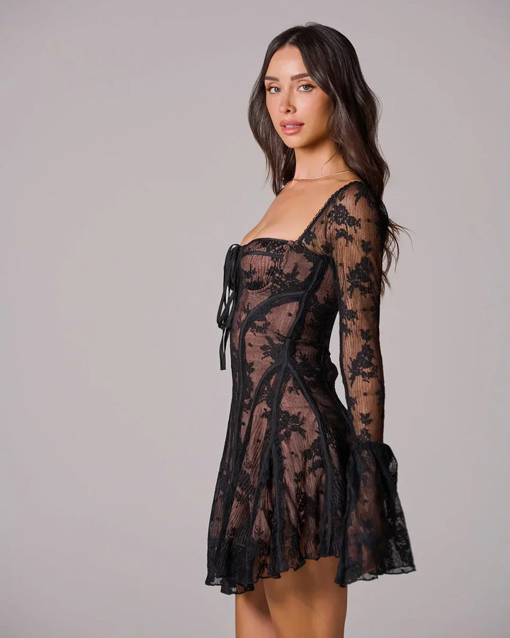 Vestito corto da donna in pizzo
