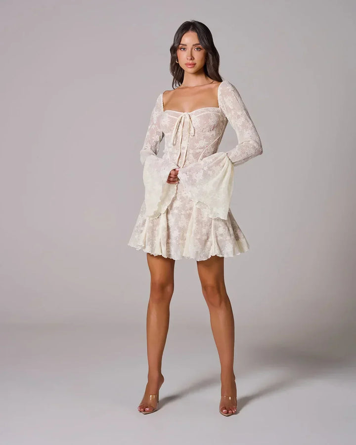 Vestito corto da donna in pizzo