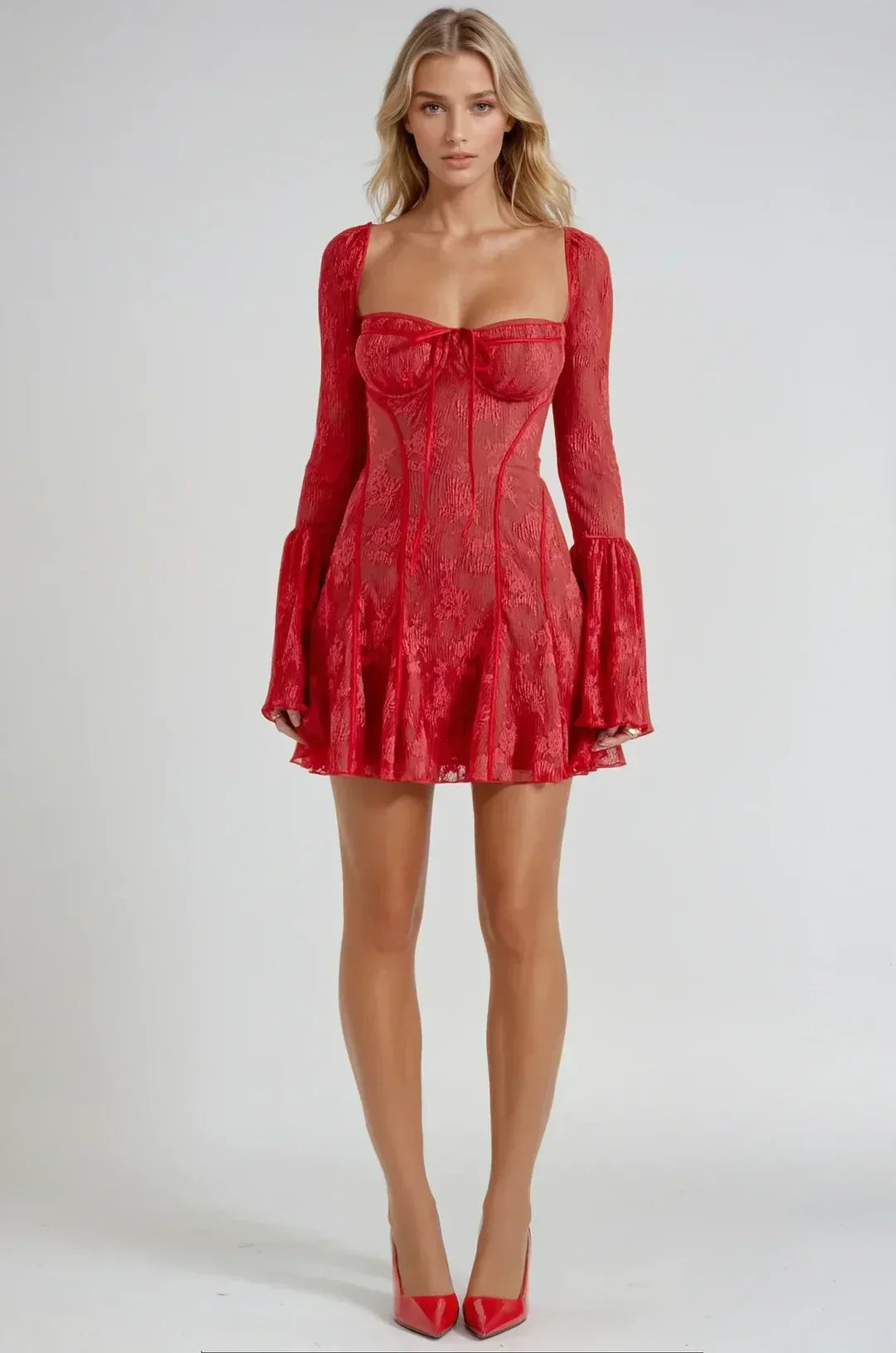 Vestito corto da donna in pizzo