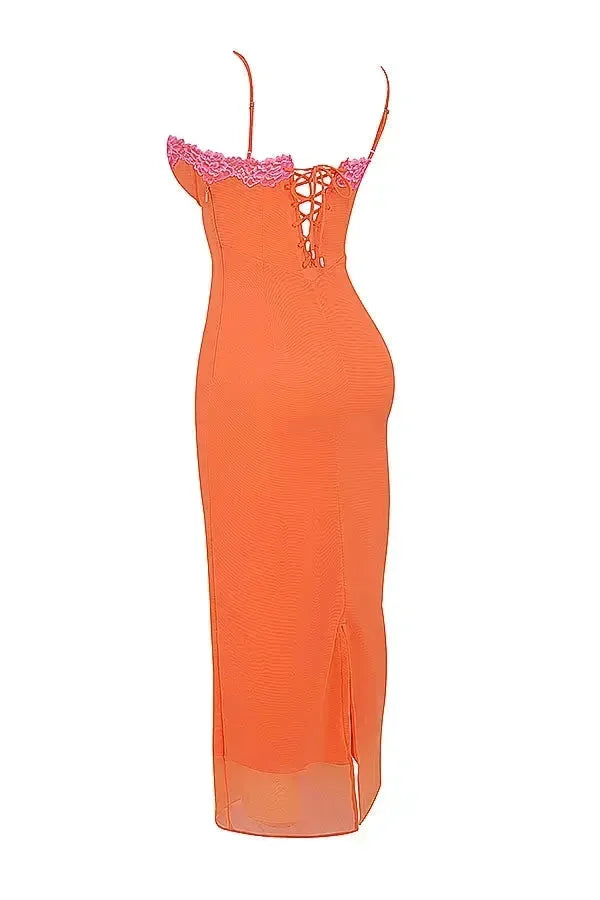 Vestito lungo donna con bretelle regolabili e motivi floreali