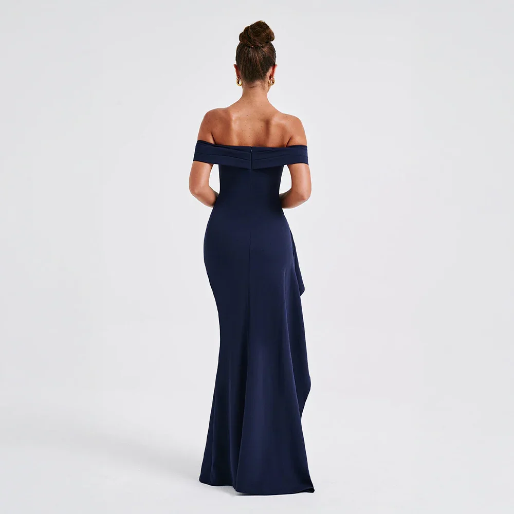 Vestito lungo da donna con Spalle scoperte e spacco