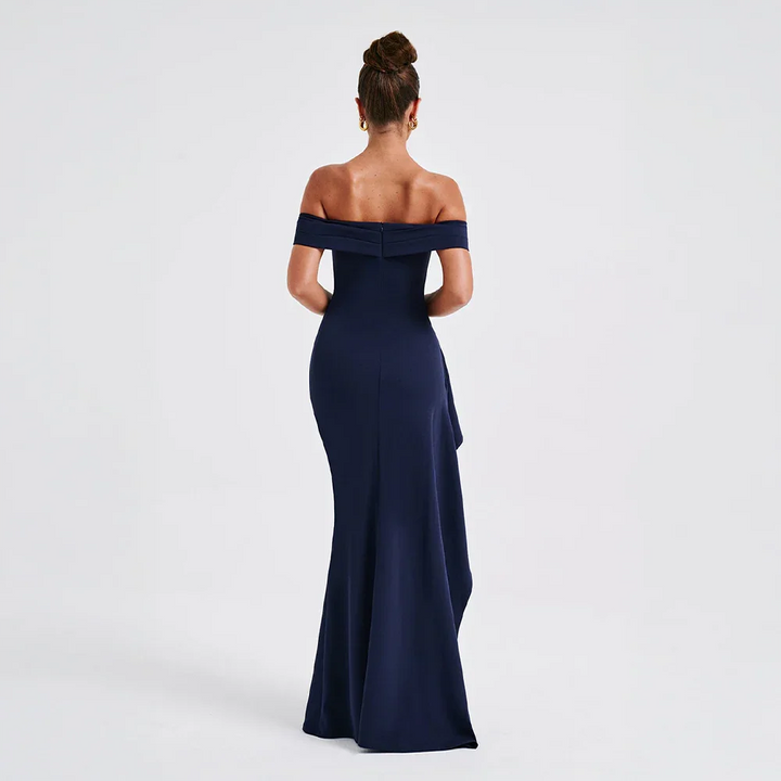 Vestito lungo da donna con Spalle scoperte e spacco